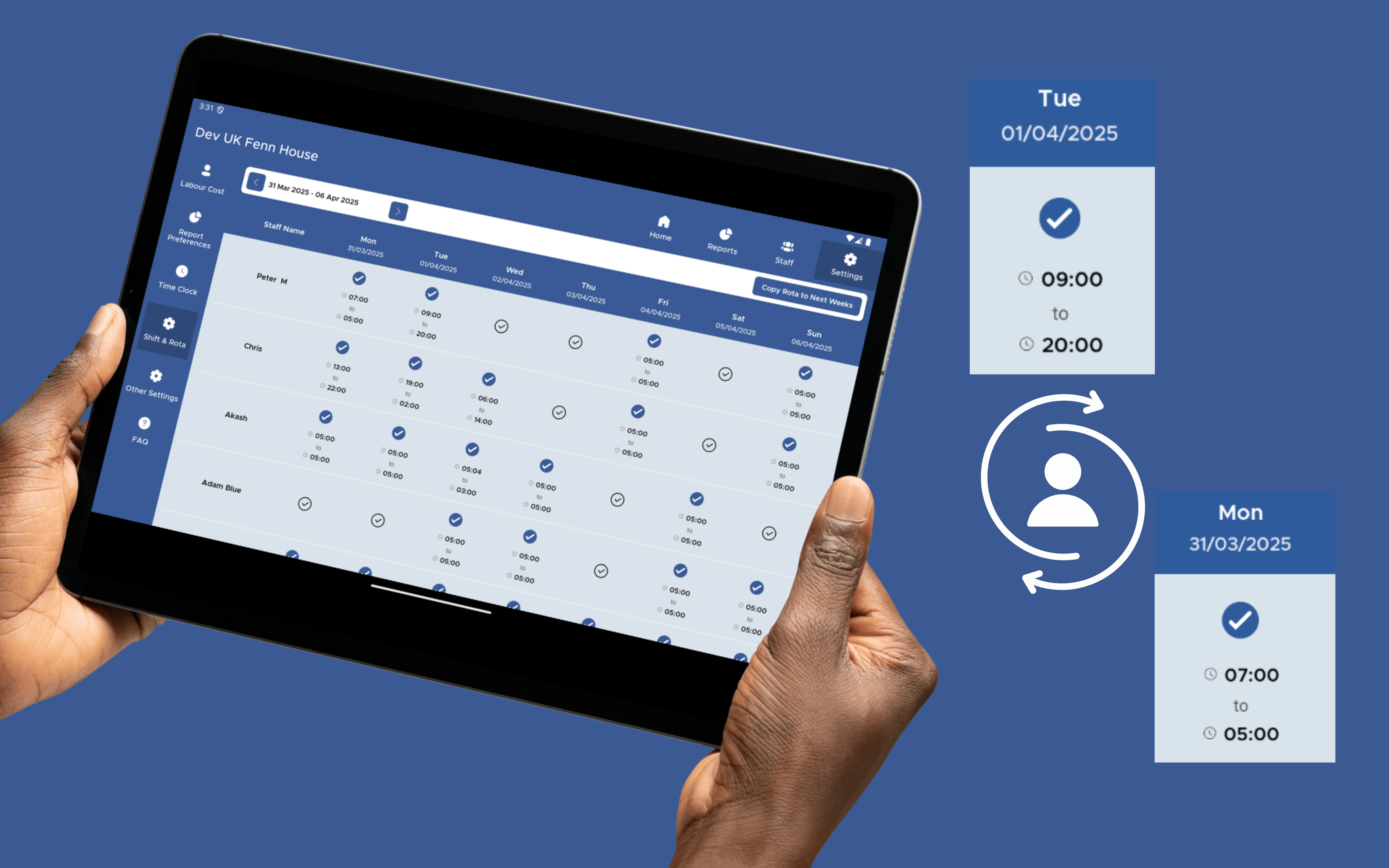 Visual Rota App ClockIn Master